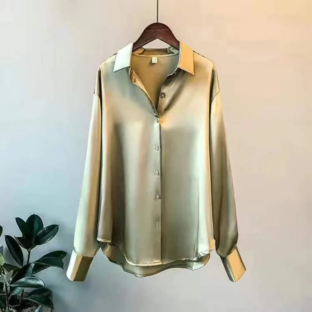 Myra | Women's Long Sleeve Blouse | Office Button Front-Women Blouse-Pick NewYork