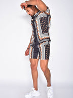 Kai | Men's Hawaiian Two Piece Set | Shirt Shorts Summer-Men Set-Pick NewYork