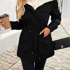 Harper | Women’s Hooded Parka Jacket | Drawstring Waist Front Pockets-Pick NewYork