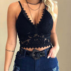 Ava | Women's Mesh Crop Top | Spaghetti Strap Summer-Women Top-Pick NewYork