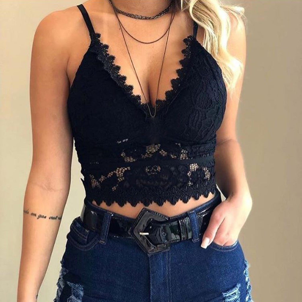Ava | Women's Mesh Crop Top | Spaghetti Strap Summer-Women Top-Pick NewYork