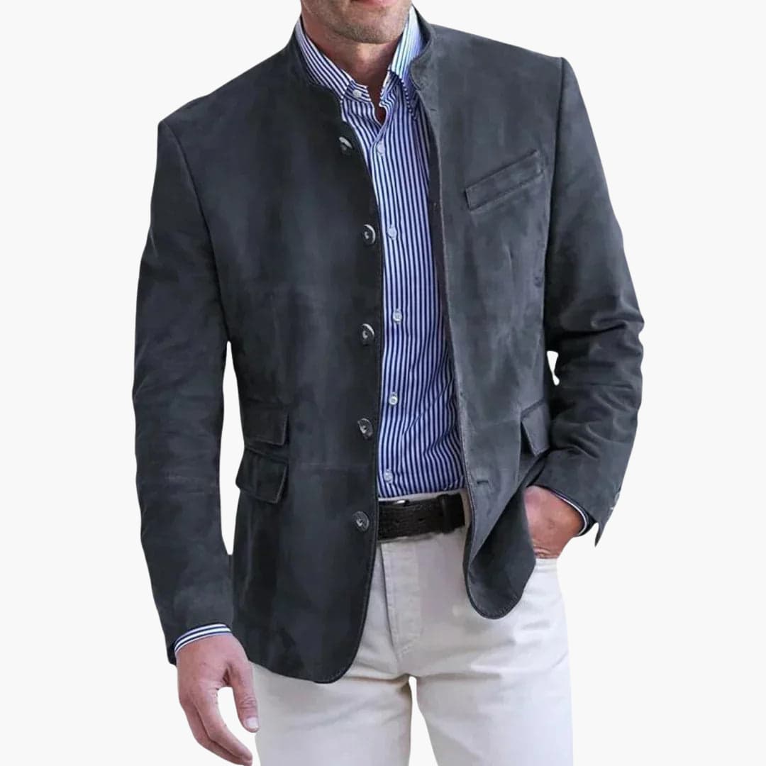 Preston | Men's Sport Coat | Stand Collar-Men Jacket-Pick NewYork