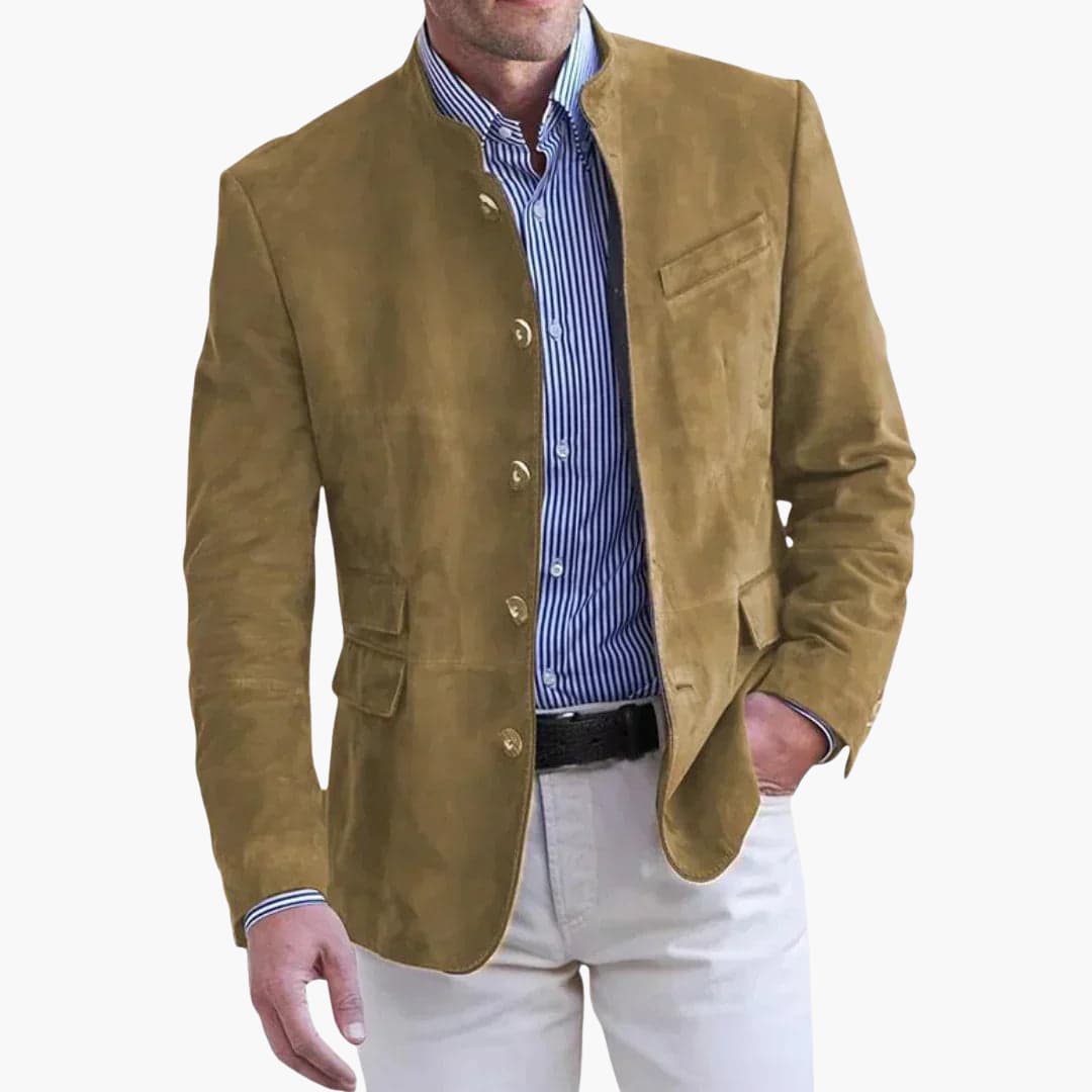 Preston | Men's Sport Coat | Stand Collar-Men Jacket-Pick NewYork