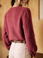 Marielle | Women’s Cable Knit Cardigan | Button Front Crew Neck-Pick NewYork