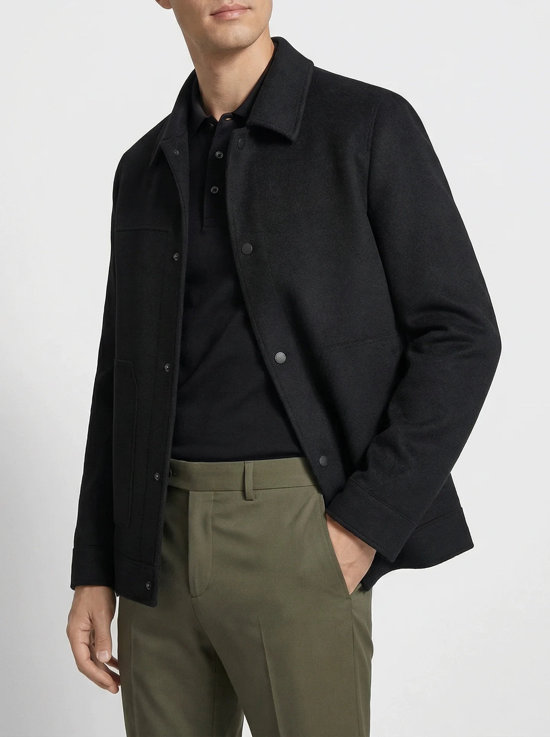 Lance | Men's Button Front Coat | Business Casual-Men Coat-Pick NewYork