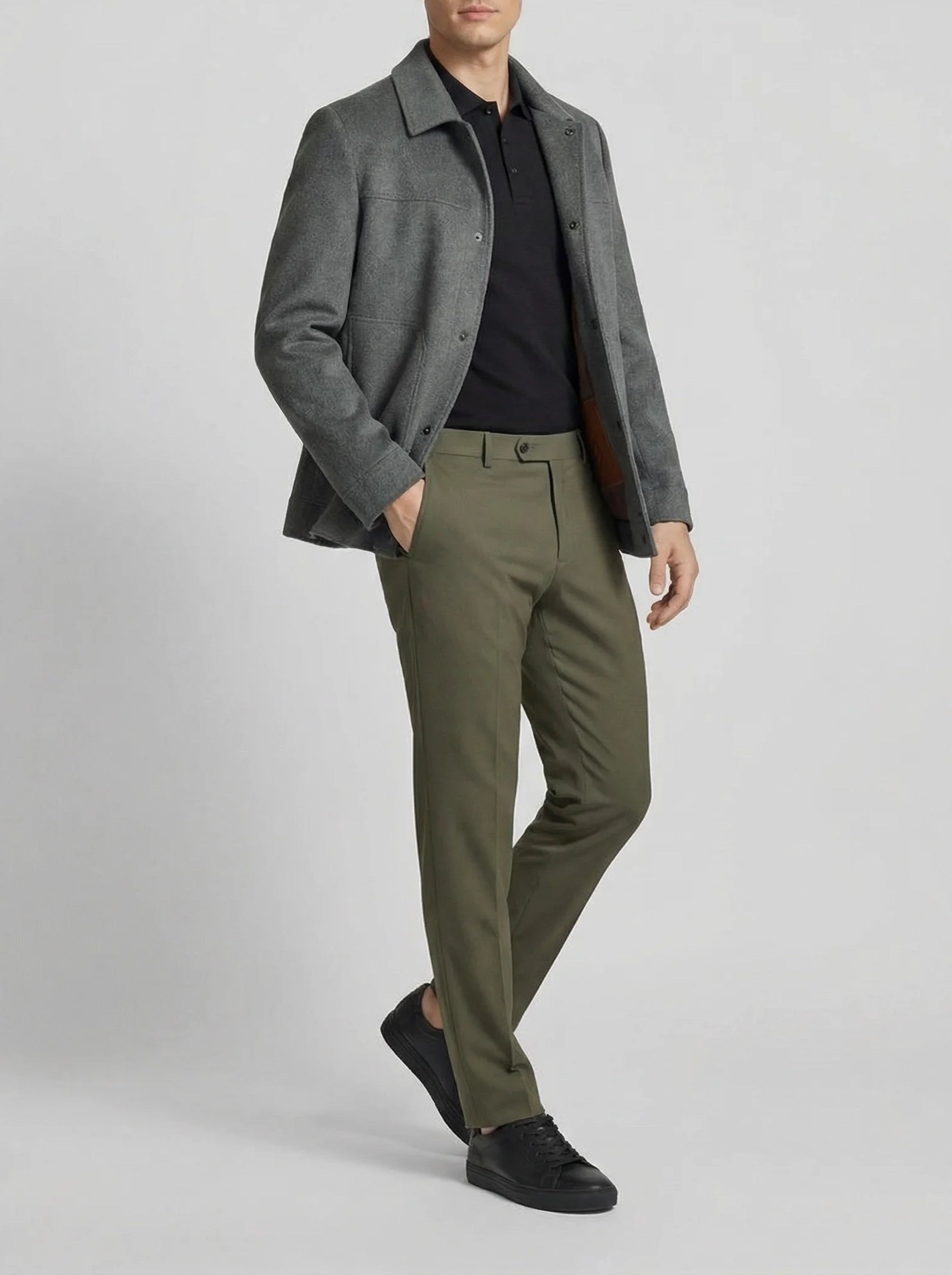 Lance | Men's Button Front Coat | Business Casual-Men Coat-Pick NewYork