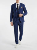 Carter | Men's Plaid Three Piece Suit | Business Occasion-Men Suit-Pick NewYork