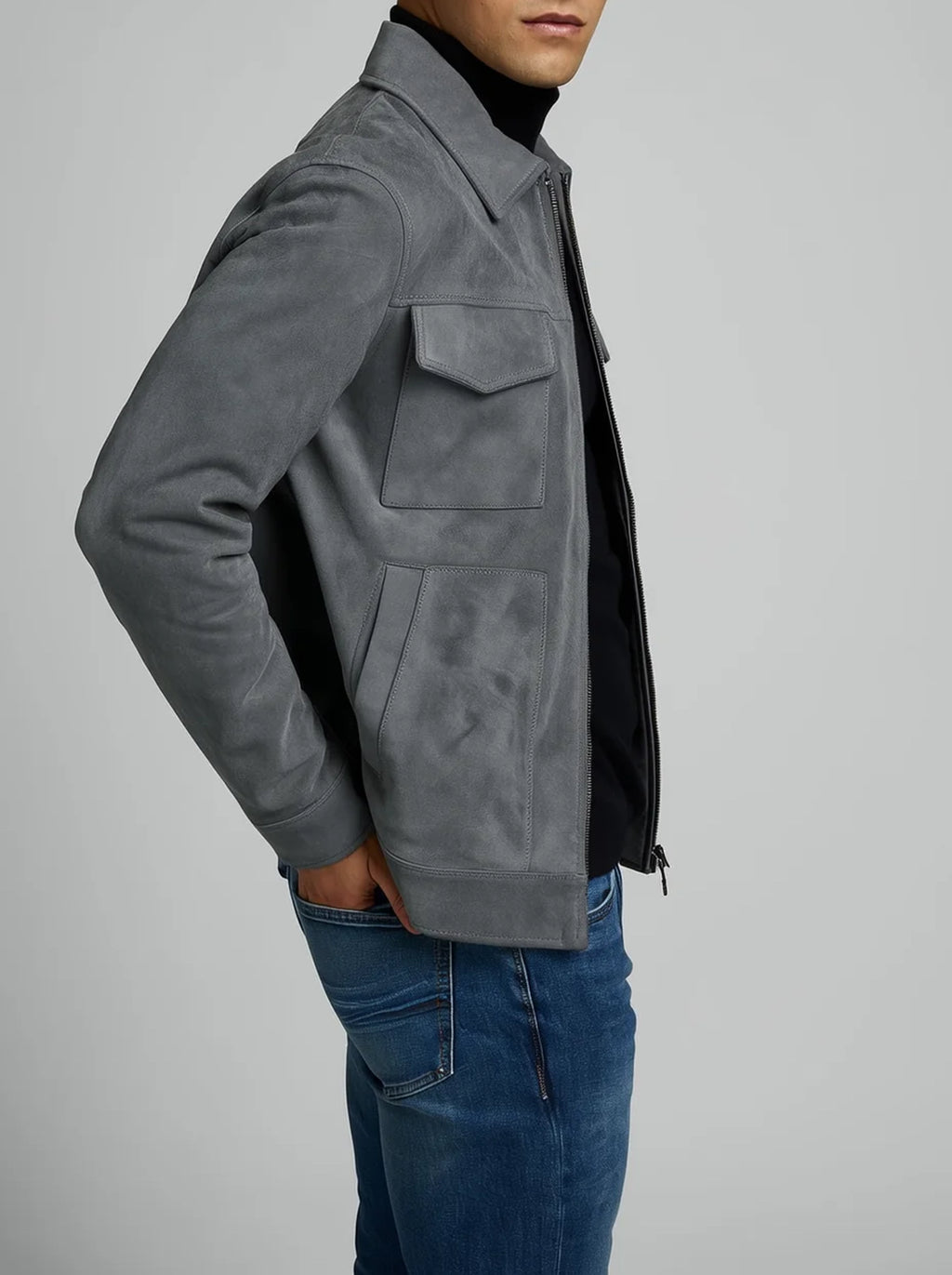 Cooper | Men's Utility Zip Jacket | Chest Pocket Everyday-Men Jacket-Pick NewYork