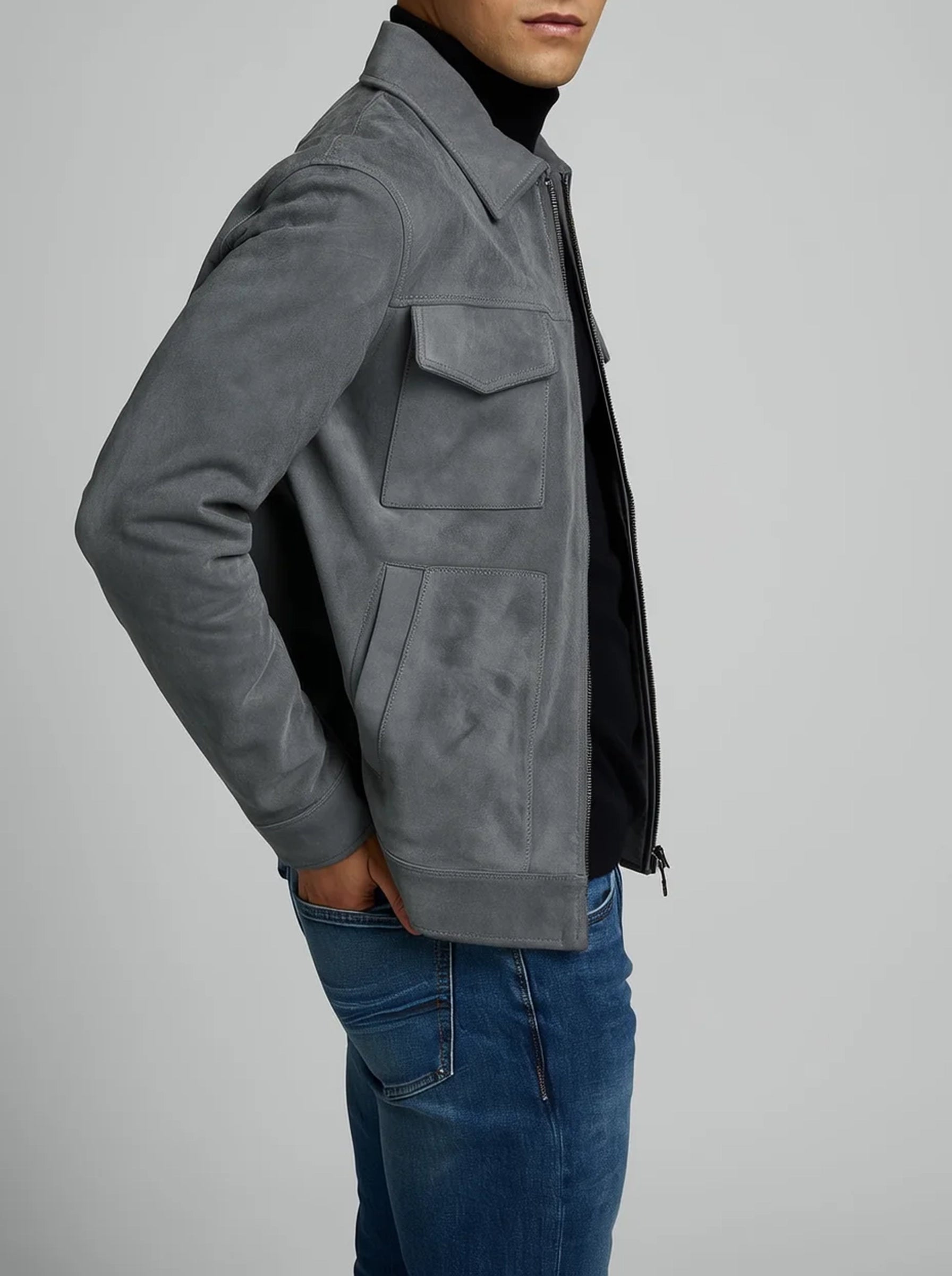 Cooper | Men's Utility Zip Jacket | Chest Pocket Everyday-Men Jacket-Pick NewYork
