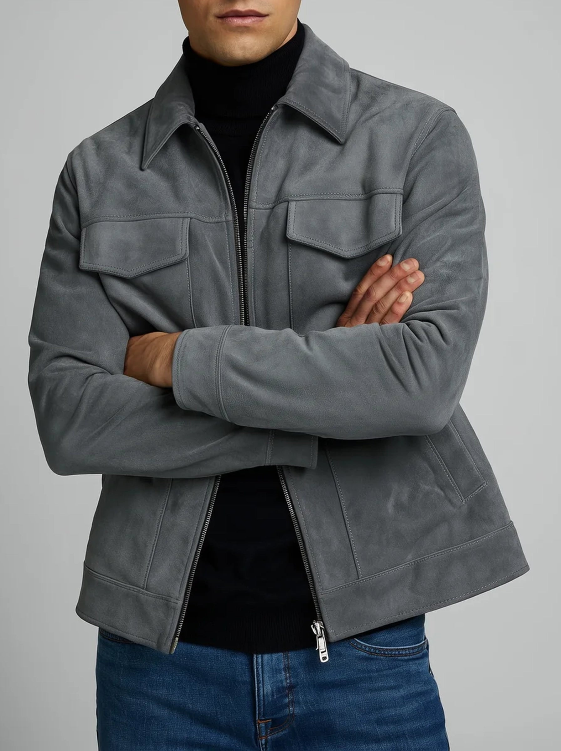 Cooper | Men's Utility Zip Jacket | Chest Pocket Everyday-Men Jacket-Pick NewYork