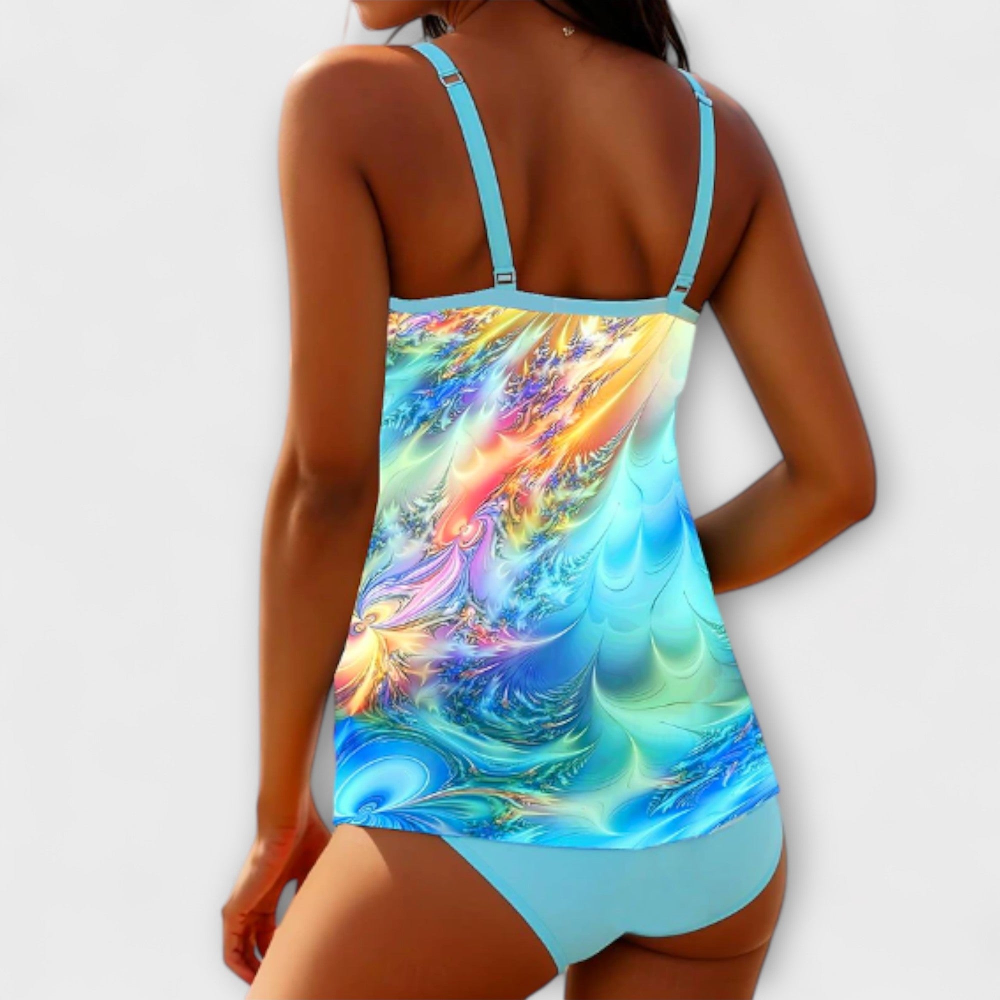 Daisy | Women's Printed Tankini Set | Tummy Control Two Piece-Women Swimsuit-Pick NewYork