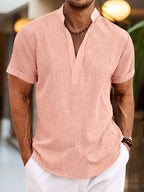 Mason | Men's V Neck Polo Shirt | Short Sleeve-Men Polo-Pick NewYork