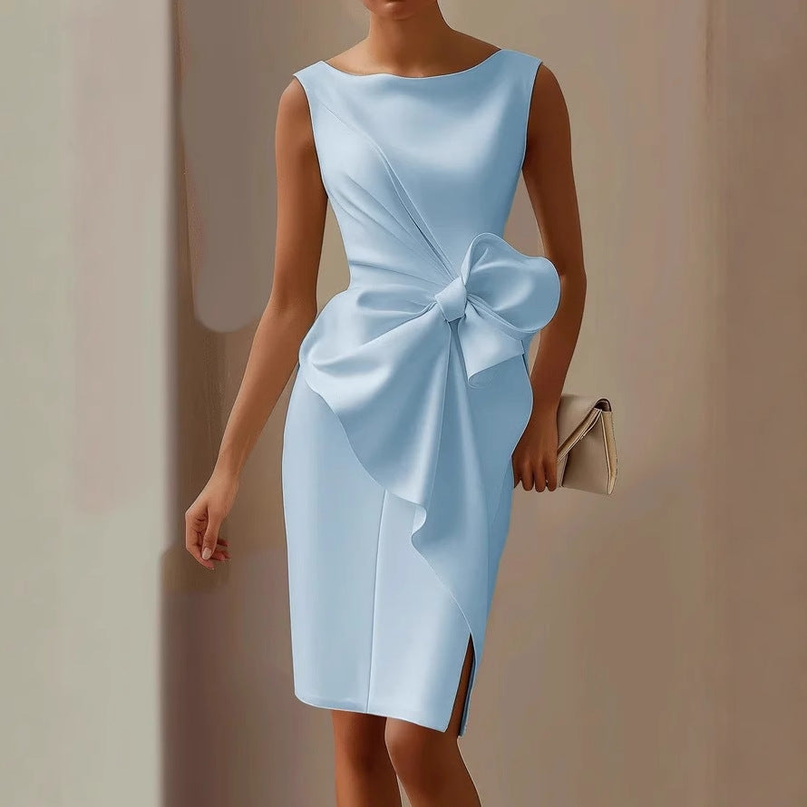 Eleanor | Women's Bow Dress | Midi Occasion-Women Dress-Pick NewYork