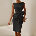 Eleanor | Women's Bow Dress | Midi Occasion-Women Dress-Pick NewYork