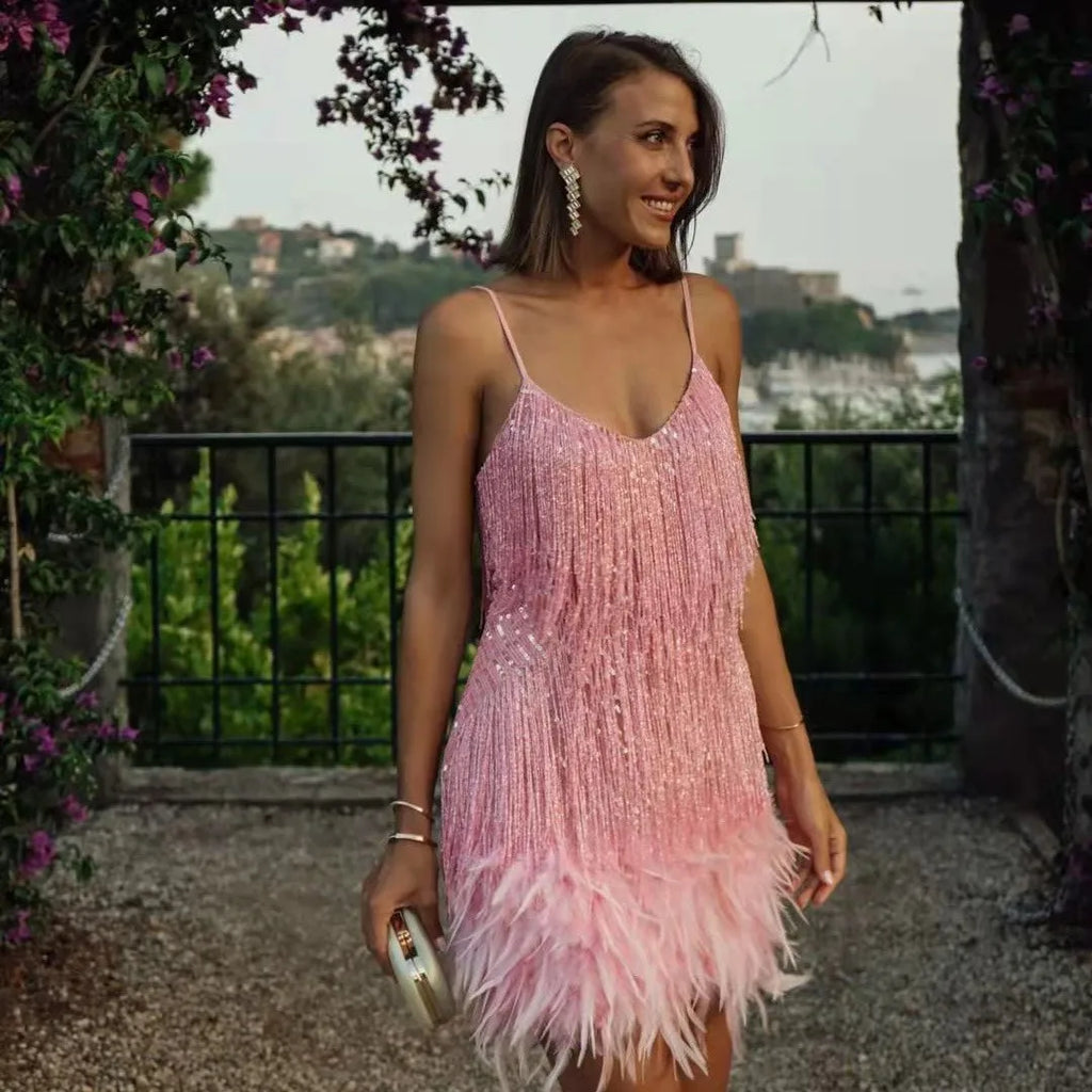 Faith | Women's Fringe Party Dress | Cocktail Occasion-Women Dress-Pick NewYork