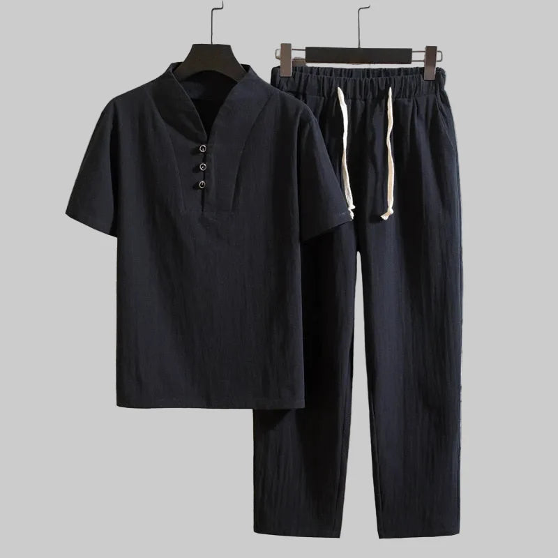 Leo | Men's Two Piece Set | Short Sleeve Summer-Men Set-Pick NewYork