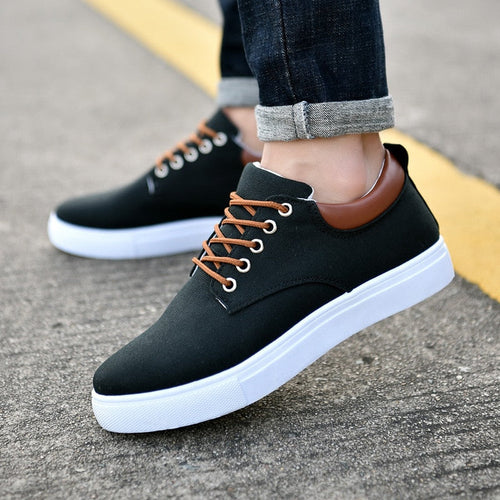 Cas | Men's Canvas Sneakers | White Sole Casual-Men Shoes-Pick NewYork