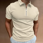 Adrian | Men's Zip Collar Polo Shirt | Short Sleeve-Men Shirt-Pick NewYork