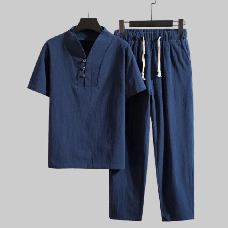 Leo | Men's Two Piece Set | Short Sleeve Summer-Men Set-Pick NewYork