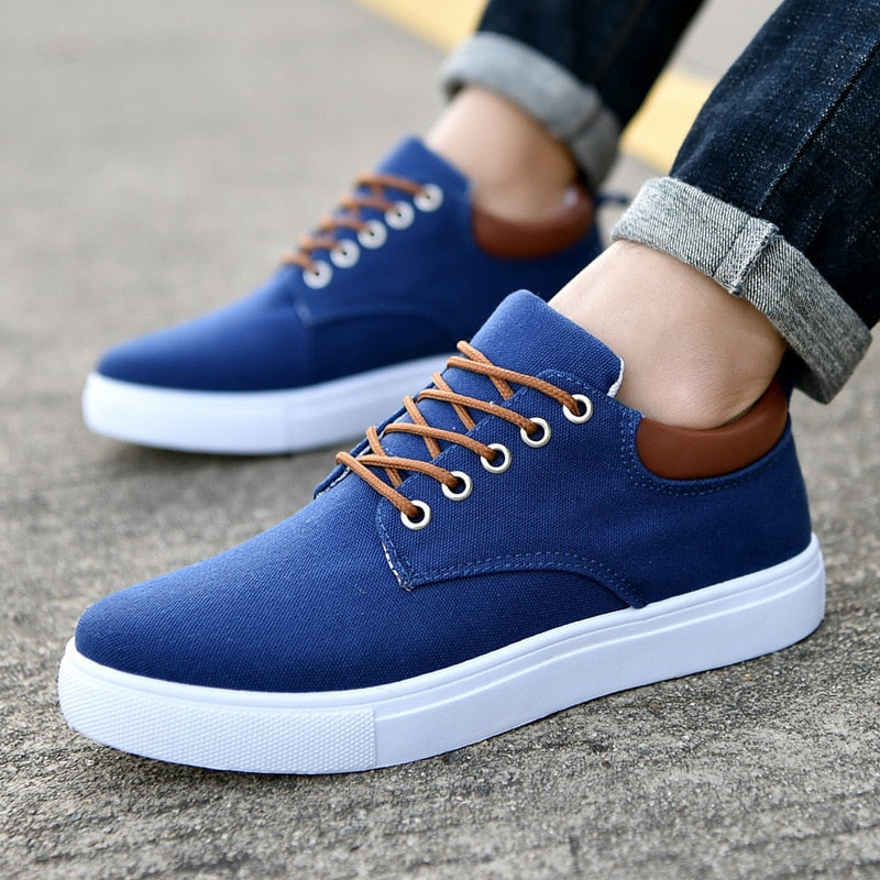 Cas | Men's Canvas Sneakers | White Sole Casual-Men Shoes-Pick NewYork