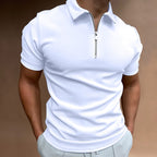 Adrian | Men's Zip Collar Polo Shirt | Short Sleeve-Men Shirt-Pick NewYork