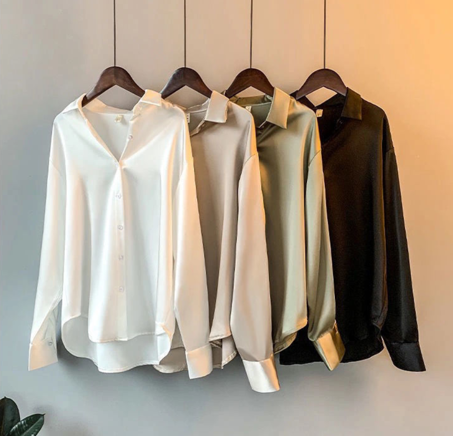 Myra | Women's Long Sleeve Blouse | Office Button Front-Women Blouse-Pick NewYork