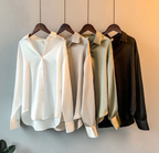 Myra | Women's Long Sleeve Blouse | Office Button Front-Women Blouse-Pick NewYork