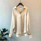 Myra | Women's Long Sleeve Blouse | Office Button Front-Women Blouse-Pick NewYork