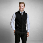 Hudson | Men's Zip Up Sweater Vest | Stand Collar Knitwear-Men Vest-Pick NewYork
