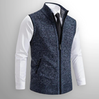Hudson | Men's Zip Up Sweater Vest | Stand Collar Knitwear-Men Vest-Pick NewYork