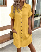 Chloe | Women's Shirt Dress | Button Front-Women Dress-Pick NewYork