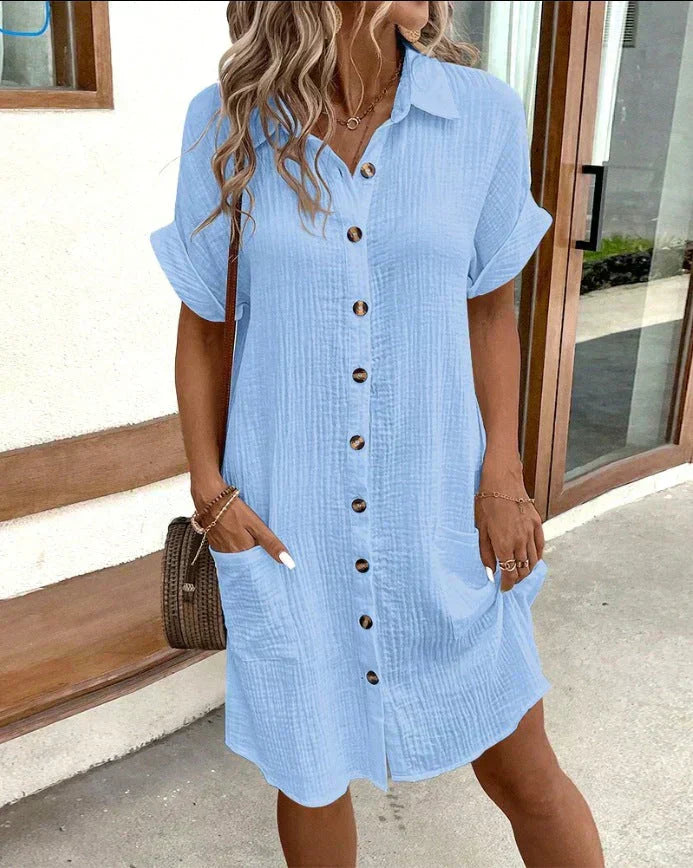 Chloe | Women's Shirt Dress | Button Front-Women Dress-Pick NewYork