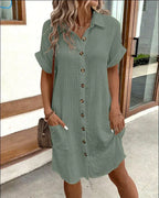 Chloe | Women's Shirt Dress | Button Front-Women Dress-Pick NewYork
