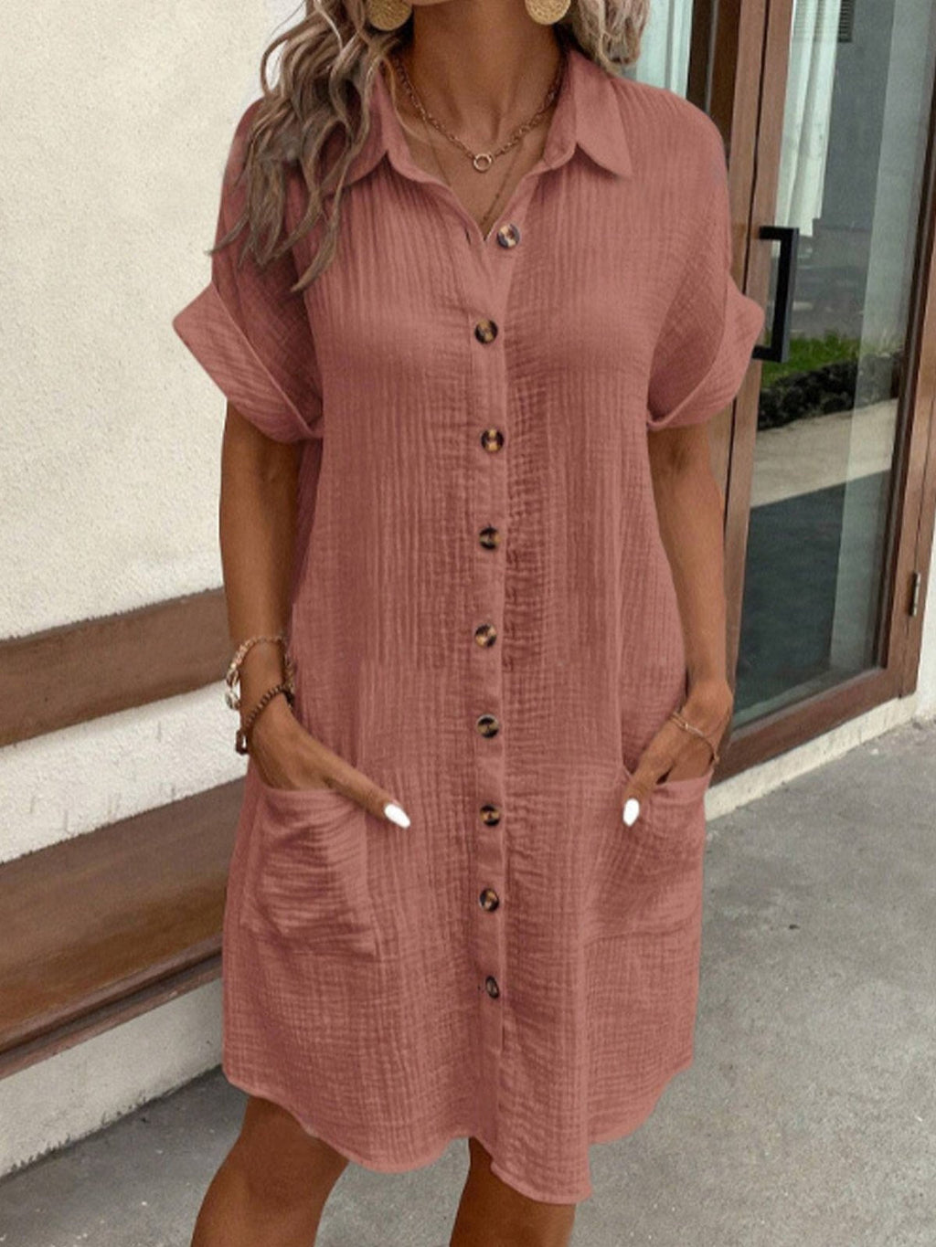 Chloe | Women's Shirt Dress | Button Front-Women Dress-Pick NewYork