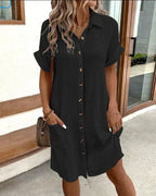 Chloe | Women's Shirt Dress | Button Front-Women Dress-Pick NewYork