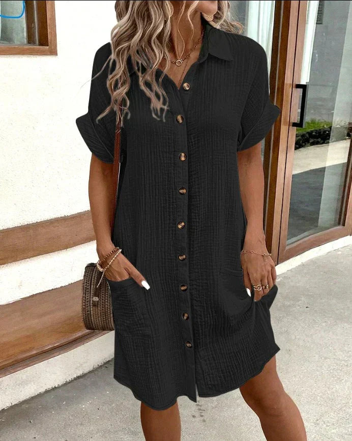 Chloe | Women's Shirt Dress | Button Front-Women Dress-Pick NewYork