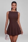 Audrey | Women's Pleated Mini Dress | Sleeveless-Women Dress-Pick NewYork