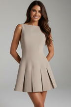 Audrey | Women's Pleated Mini Dress | Sleeveless-Women Dress-Pick NewYork