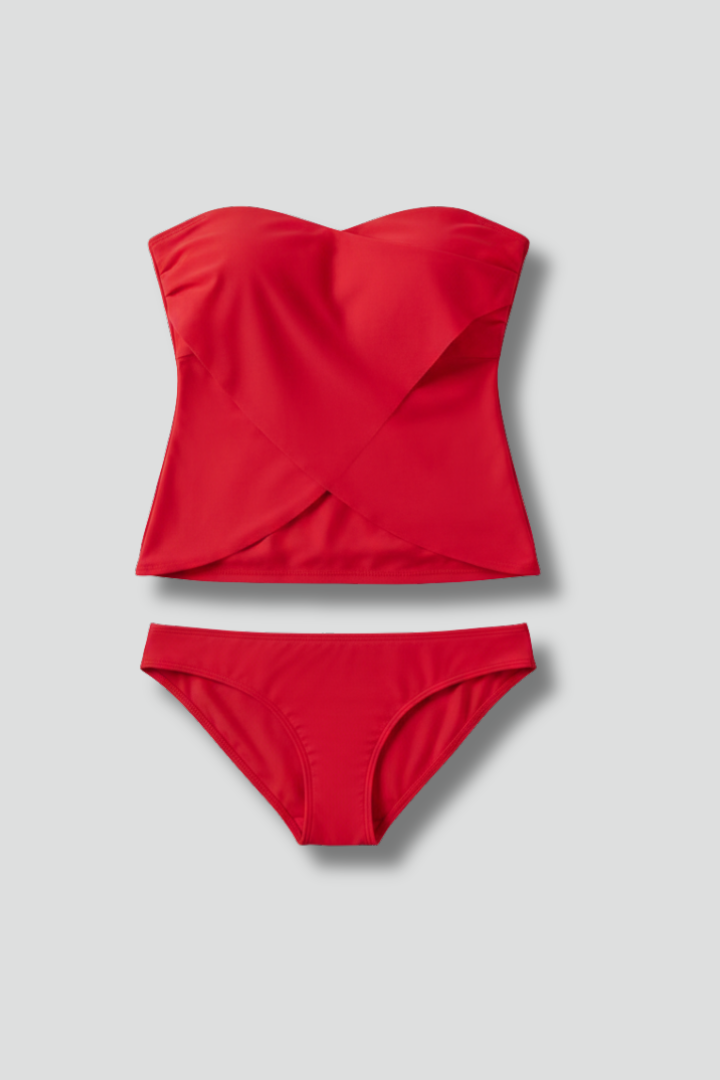 Scarlett | Women's Strapless Tankini Set | Two Piece Swimwear-Women Swimsuit-Pick NewYork