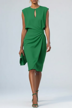 Victoria | Women's Midi Dress | Keyhole Neck-Women Dress-Pick NewYork