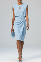 Victoria | Women's Midi Dress | Keyhole Neck-Women Dress-Pick NewYork