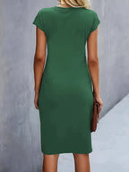 Hannah | Women's Midi Dress | Short Sleeve-Women Dress-Pick NewYork