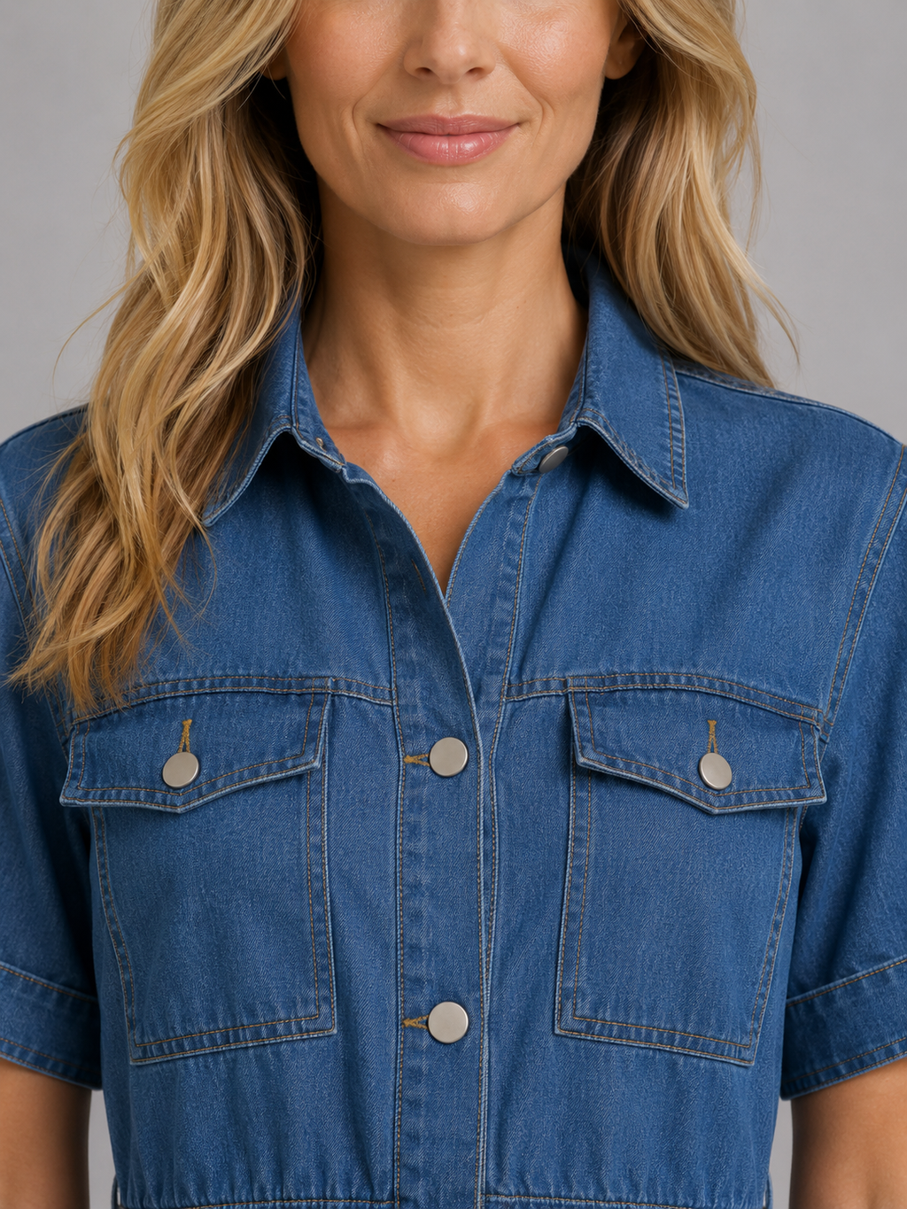 Adeline | Women's Shirt Midi Dress | Button Front Casual Dress-Women Dress-Pick NewYork