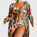 Amelia | Women's Tropical Bikini Set | Three Piece Swimwear-Women Swimsuit-Pick NewYork