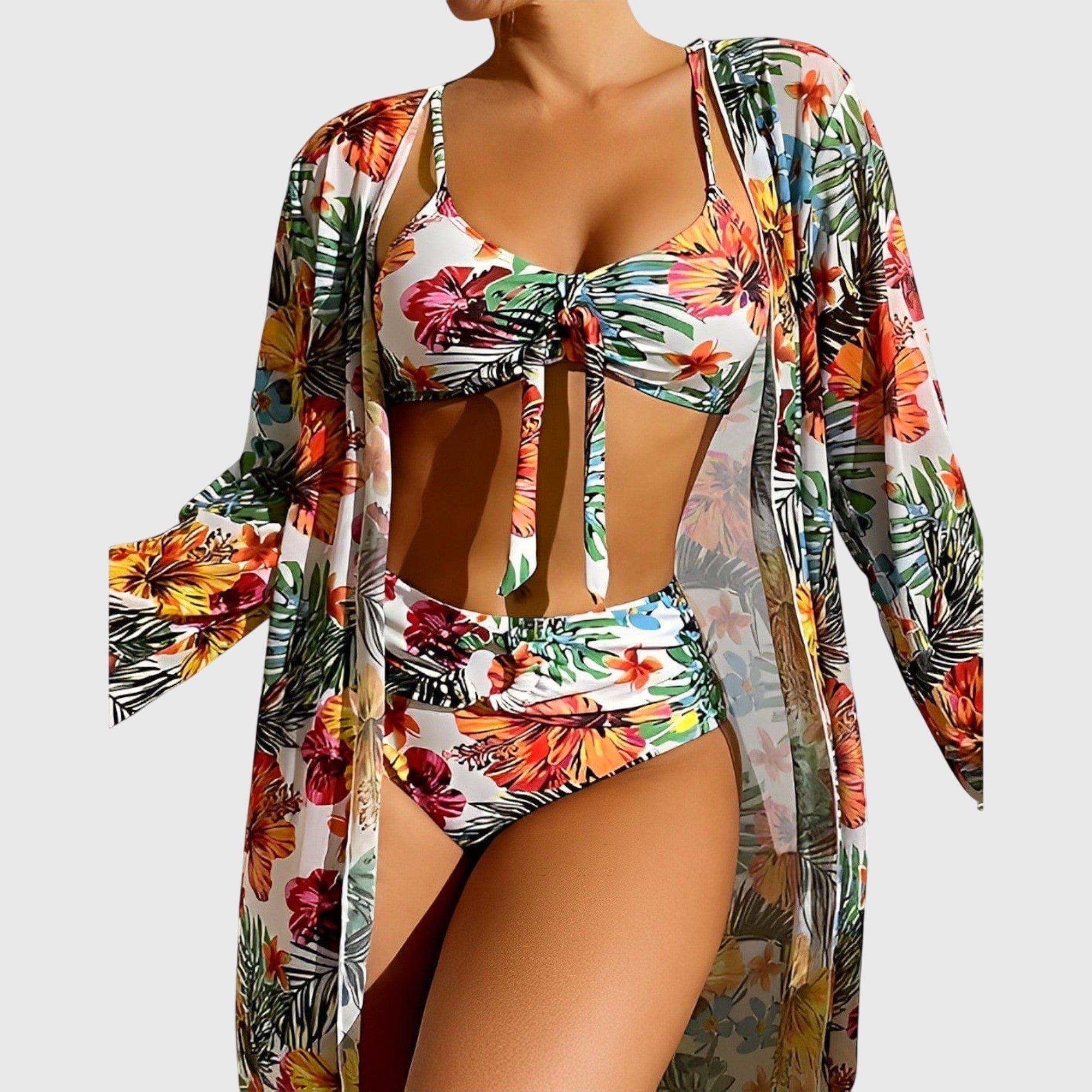 Amelia | Women's Tropical Bikini Set | Three Piece Swimwear-Women Swimsuit-Pick NewYork