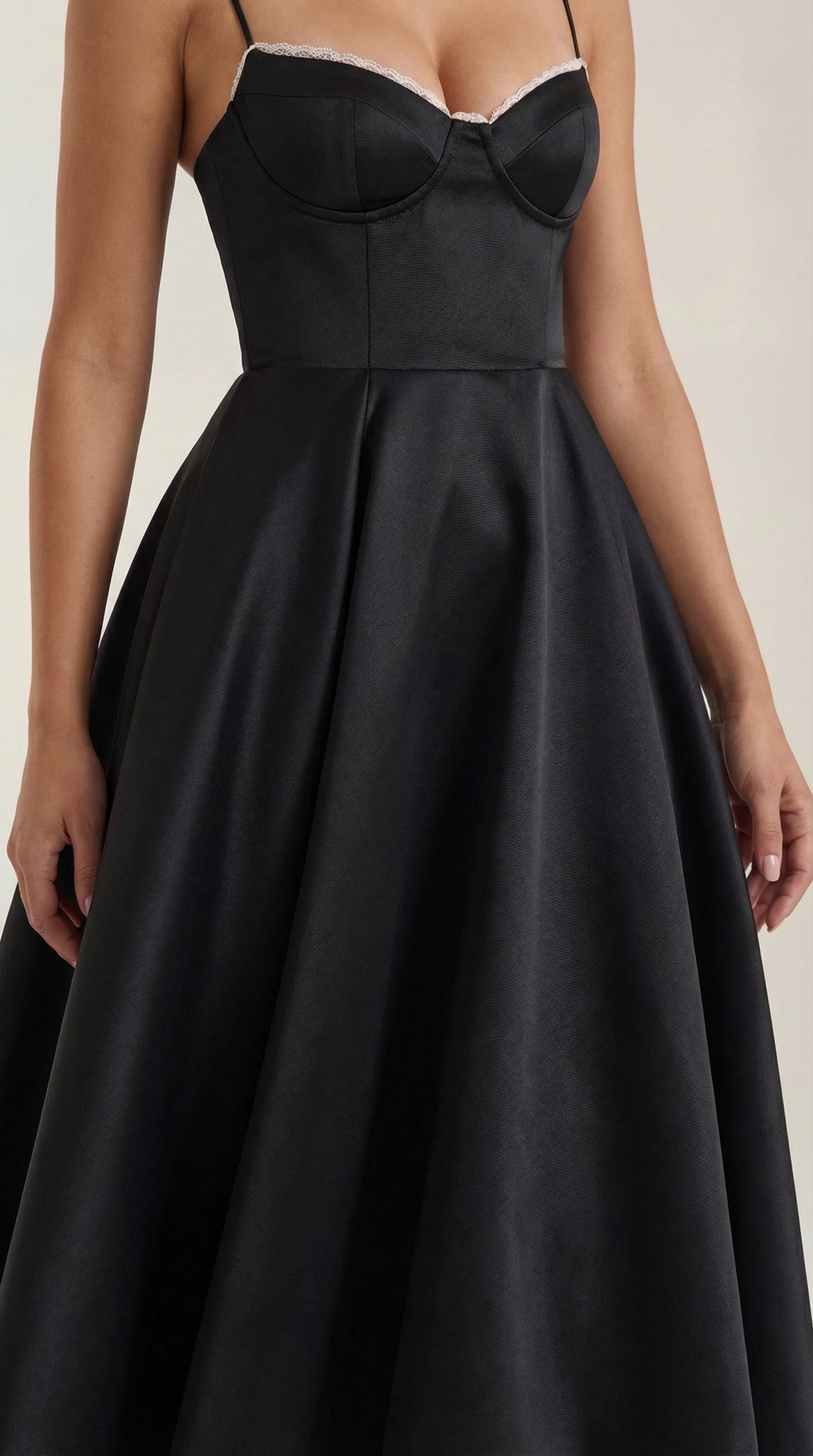 Annalise | Women's Fit And Flare Midi Dress | Spaghetti Strap Bridal Shower Dress-Women Dress-Pick NewYork