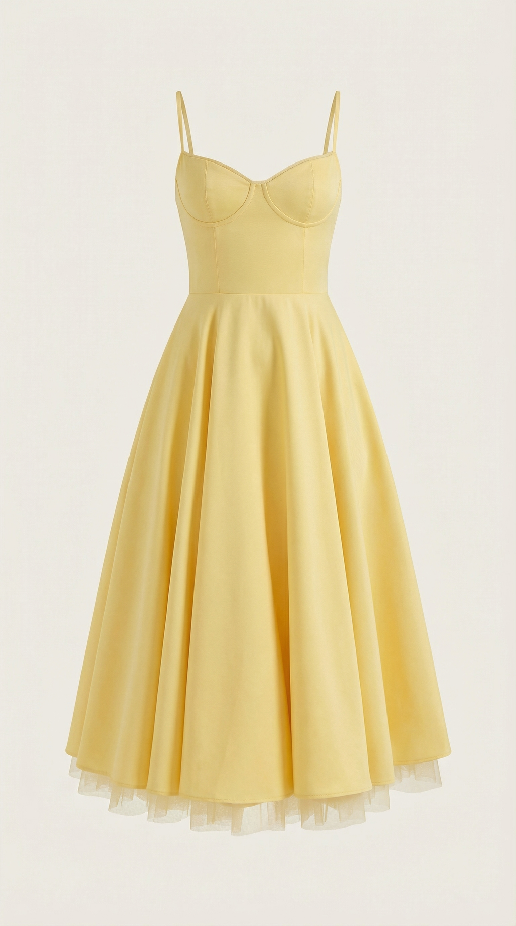 Annalise | Women's Fit And Flare Midi Dress | Spaghetti Strap Bridal Shower Dress-Women Dress-Pick NewYork