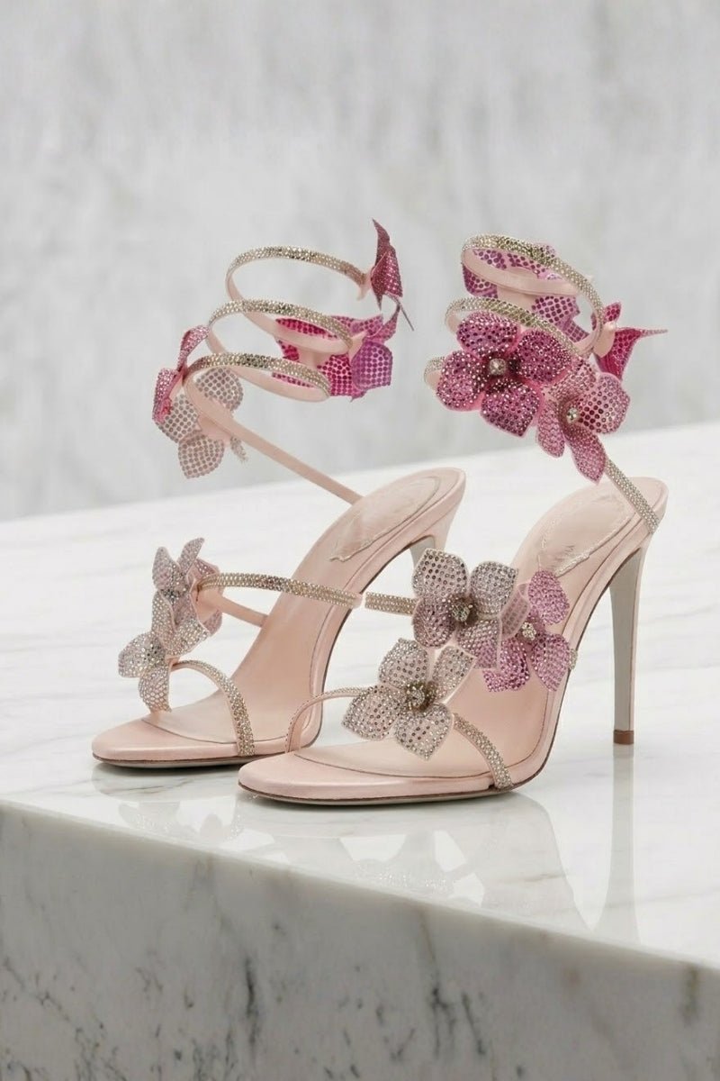 Arabella | Women’s High Heel Sandals | Floral Wedding Guest-Women Heels-Pick NewYork