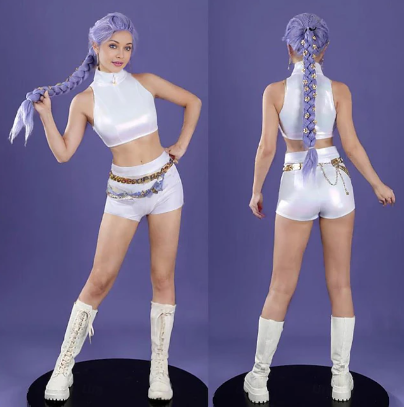 Aria | Women’s K-Pop Costume Set | Crop Top Shorts-Women Costume Set-Pick NewYork