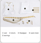 Aria | Women’s K-Pop Costume Set | Crop Top Shorts-Women Costume Set-Pick NewYork